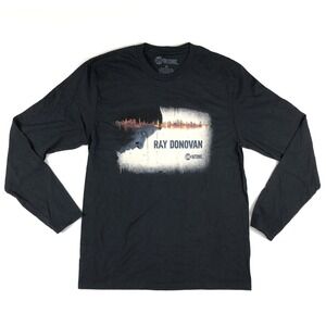 Ray Donovan Shirt Men Medium Black Tee Long Sleeve Show Time TV Show Promo Adult
